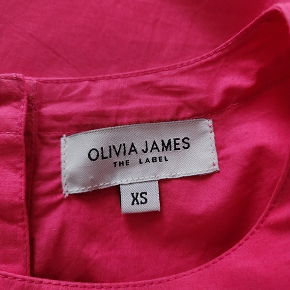 Olivia James The Label Women's Annie Puff Sleeve Blouse Hot Pink size XSmall‎ - Picture 9 of 10